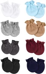 BQUBO Newborn Infant Toddler Mittens No Scratch Cotton Elastic Wrist Gloves Hypoallergenic for 0-6 Months Baby Boys Girls - Image 9